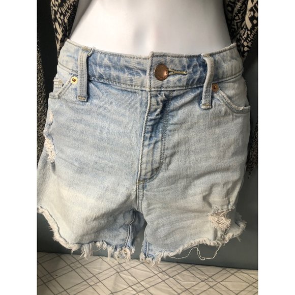 Universal Thread High waisted shorties 2/26R light wash distressed shorts - Picture 1 of 6